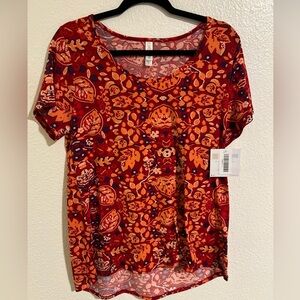 LuLaRoe NWT Floral Classic T Womens Large: Red, Orange, Plum! Gorgeous!